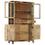 Kredens, 100x40x175 cm, surowe drewno mango