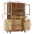 Kredens, 100x40x175 cm, surowe drewno mango