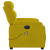 Rozkładany fotel masujący, elektryczny, żółty, aksamit