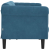 Sofa 3-osobowa, niebieska, tapicerowana aksamitem
