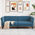 Sofa 3-osobowa, niebieska, tapicerowana aksamitem