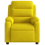 Rozkładany fotel masujący, żółty, obity aksamitem