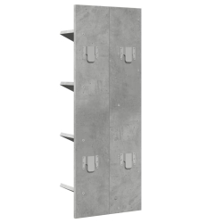 Regał ścienny z 4 półkami, szarość betonu, 33x16x90 cm