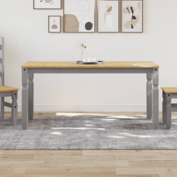 Stół jadalniany Corona, szary, 160x80x75 cm, drewno sosnowe