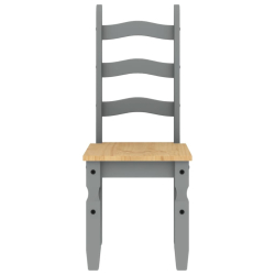 Krzesła stołowe Corona, 2 szt., szare, 42x47x107 cm, sosnowe