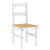 Krzesła stołowe, 2 szt., białe, 40x46x99 cm, drewno sosnowe