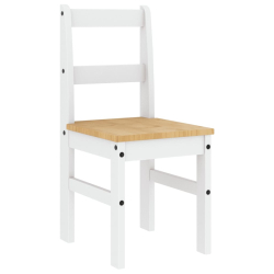 Krzesła stołowe Panama, 2 szt., białe 40x46x90 cm, sosnowe