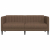 Sofa dwuosobowa, brązowa, tkanina