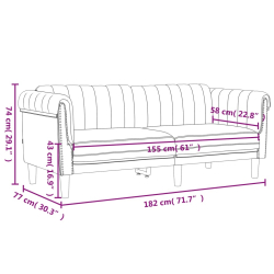 Sofa dwuosobowa, kremowa, aksamit