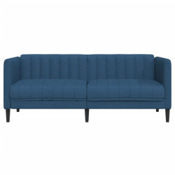 Sofa dwuosobowa, niebieska, tkanina