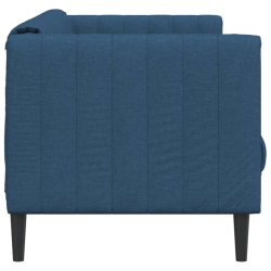 Sofa dwuosobowa, niebieska, tkanina