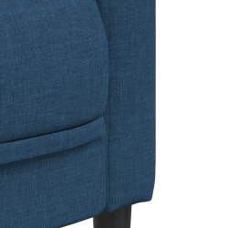 Sofa dwuosobowa, niebieska, tkanina