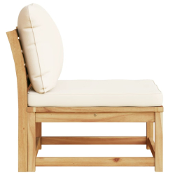 Krzesło ogrodowe z poduszkami, lite drewno akacjowe