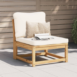 Krzesło ogrodowe z poduszkami, lite drewno akacjowe