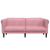 Sofa dwuosobowa, różowa, aksamit