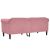 Sofa dwuosobowa, różowa, aksamit