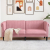 Sofa dwuosobowa, różowa, aksamit