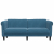 Sofa dwuosobowa, niebieska, aksamit