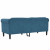 Sofa dwuosobowa, niebieska, aksamit