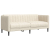 Sofa dwuosobowa, kremowa, tkanina