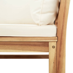 Sofa ogrodowa z poduszkami, 2-osobowa, lite drewno akacjowe