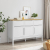 Szafka FLORO, biała, 114x43x74 cm, lite drewno sosnowe