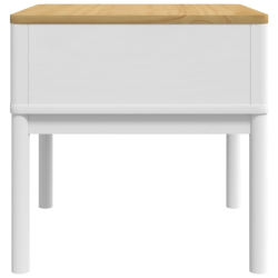 Stolik na lampę FLORO, biały, 55x55x54 cm, drewno sosnowe