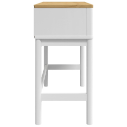 Stolik konsolowy FLORO, biały, 89,5x36,5x73 cm, drewno sosnowe