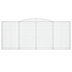 Kosze gabionowe, 20 szt, 400x50x160/180cm, galwanizowane żelazo