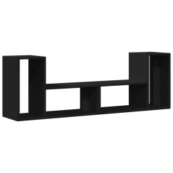 Szafki pod telewizor, 2 szt., czarne, 75x30x50 cm