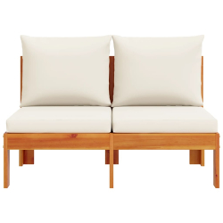 Sofa ogrodowa bez podłokietników, z poduszkami, 2-osobowa