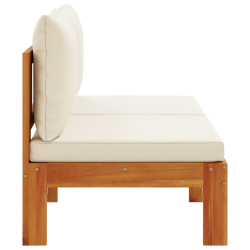 Sofa ogrodowa bez podłokietników, z poduszkami, 2-osobowa