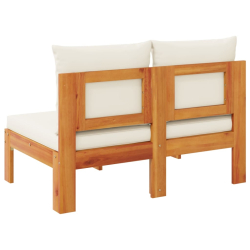 Sofa ogrodowa bez podłokietników, z poduszkami, 2-osobowa