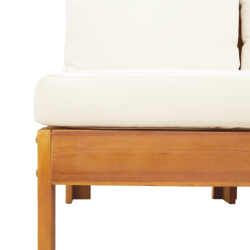 Sofa ogrodowa bez podłokietników, z poduszkami, 2-osobowa
