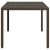 Stół ogrodowy ze szklanym blatem, brąz, 150x90x75cm, polirattan