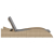 Leżanka z poduszką, beżowa, 60x205x73 cm, polirattan