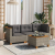3-osobowa sofa ogrodowa z poduszkami, szara, polirattan