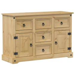 Komoda Corona, 115x40x76 cm, lite drewno sosnowe