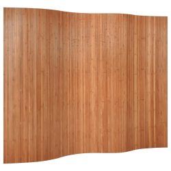 Parawan, brązowy, 165x250 cm, bambusowy