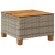 Stolik ogrodowy, szary, 55x55x36 cm rattan PE i drewno akacjowe