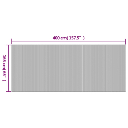 Parawan, jasny naturalny, 165x400 cm, bambusowy