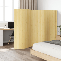 Parawan, jasny naturalny, 165x400 cm, bambusowy