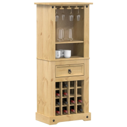 Szafka na wino Corona, 56x35x120 cm, lite drewno sosnowe