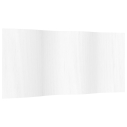 Parawan, biały, 165x400 cm, bambusowy