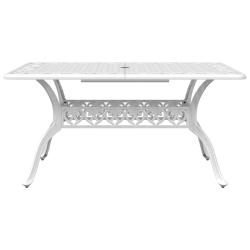 5-częściowy zestaw mebli ogrodowych, biały, odlewane aluminium
