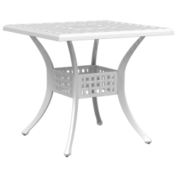 5-częściowy zestaw mebli ogrodowych, biały, odlewane aluminium