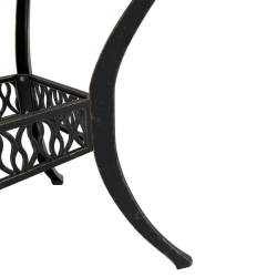 5-częściowy zestaw mebli ogrodowych, brąz, odlewane aluminium