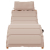 Leżaki z poduszkami, 2 szt., kolor taupe, lite drewno akacjowe