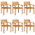 Krzesła ogrodowe, 6 szt., 59x55x85 cm, lite drewno akacjowe
