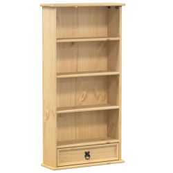 Szafka na płyty CD Corona, 52x17,5x103 cm, lite drewno sosnowe